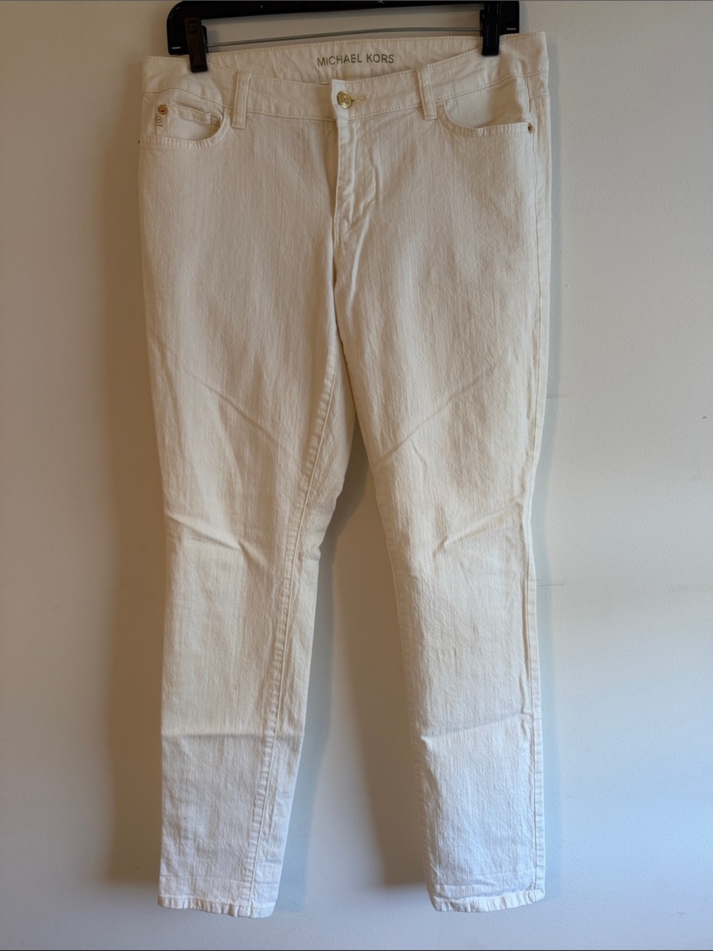 Michael Kors Women's White Skinny Jeans - Stretch Denim